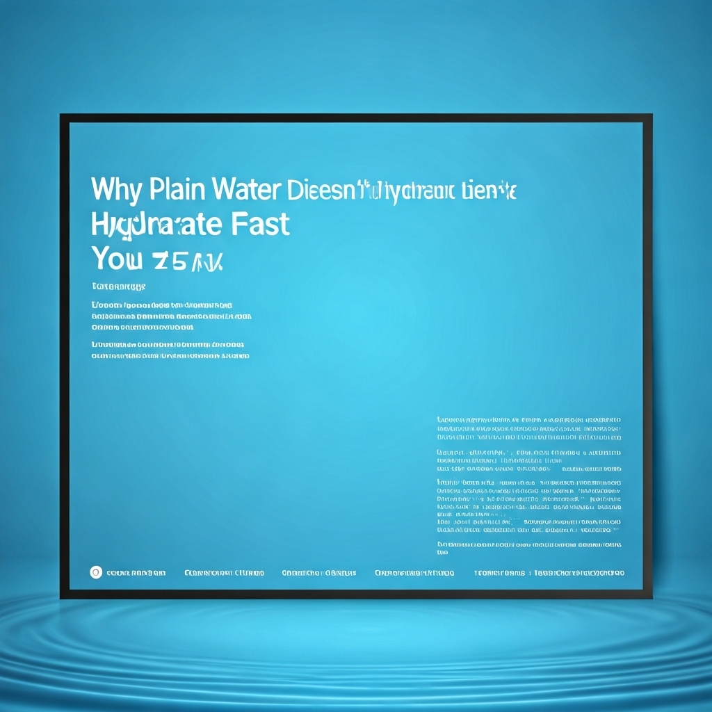 Why Plain Water Doesn’t Hydrate You Fast